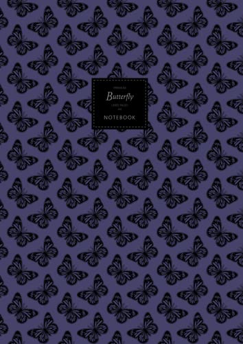 Butterfly Notebook - Lined Pages - A4 - Premium: (Deep Purple Edition) Fun notebook 192 lined pages (A4 / 8.27x11.69 inches / 21x29.7cm) von Independently published