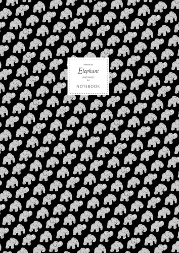 Elephant Notebook - Lined Pages - A4 - Premium: (Black Edition) Fun notebook 192 lined pages (A4 / 8.27x11.69 inches / 21x29.7cm) von Independently published