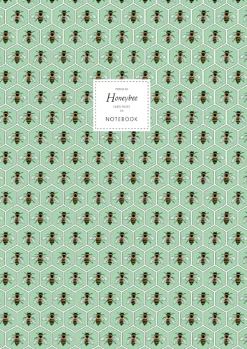 Honeybee Notebook - Lined Pages - A4 - Premium: (Green Edition) Fun notebook 192 lined pages (A4 / 8.27x11.69 inches / 21x29.7cm)