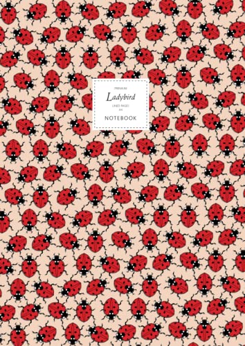 Ladybird Notebook - Lined Pages - A4 - Premium: (Peach Edition) Fun notebook 192 lined pages (A4 / 8.27x11.69 inches / 21x29.7cm)