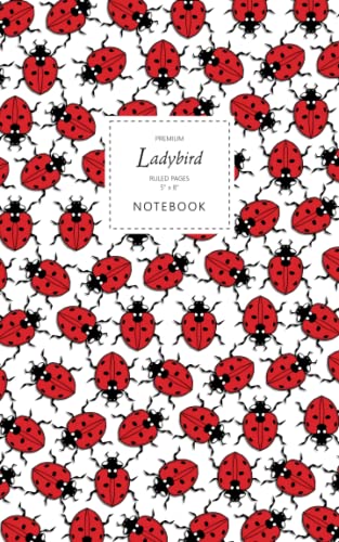 Ladybird Notebook - Ruled Pages - 5x8 - Premium (White)