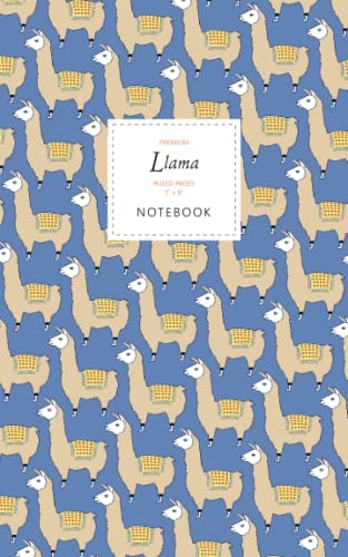 Llama Notebook - Ruled Pages - 5x8 - Premium (Purple) von Quick Witted Coconut