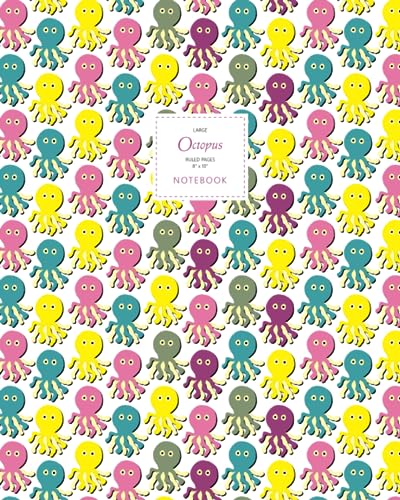 Octopus Notebook - Ruled Pages - 8x10 - Premium Notizbuch (Summer) von Quick Witted Coconut