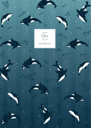 Orca Notebook - Lined Pages - A4 - Premium: (Ocean Blue Edition) Fun notebook 192 lined pages (A4 / 8.27x11.69 inches / 21x29.7cm) von Independently published