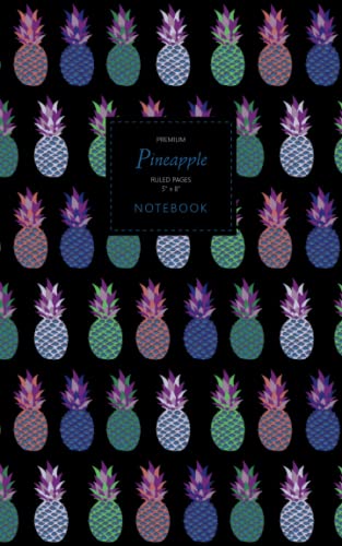 Pineapple Notebook - Ruled Pages - 5x8 - Premium (Black)