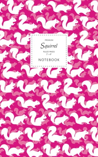 Squirrel Notebook - Ruled Pages - 5x8 - Premium (Electric Pink) von Quick Witted Coconut