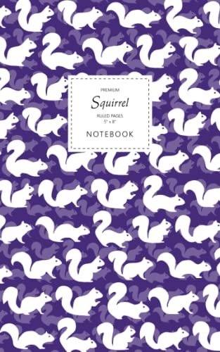 Squirrel Notebook - Ruled Pages - 5x8 - Premium (Purple)
