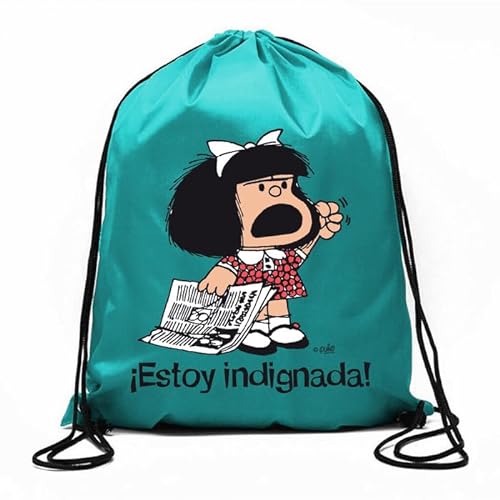 Bolsa de cuerdas Mafalda ¡Estoy indignada! von Magazzini Salani