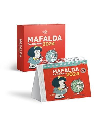Mafalda 2024, Calendario Escritorio Rojo CON CAJA von Ediciones Granica S.A.