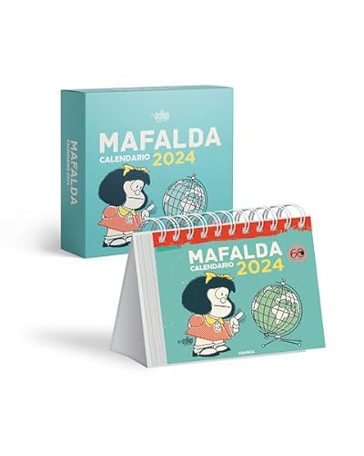 Mafalda 2024, Calendario Escritorio turquesa CON CAJA von Ediciones Granica S.A.
