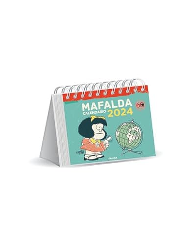 Mafalda 2024, Calendario Escritorio turquesa Mafalda 2024, Calendario Escritorio turquesa