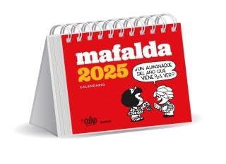 Mafalda 2025, Calendario Escritorio Rojo Mafalda 2025, Calendario Escritorio Rojo