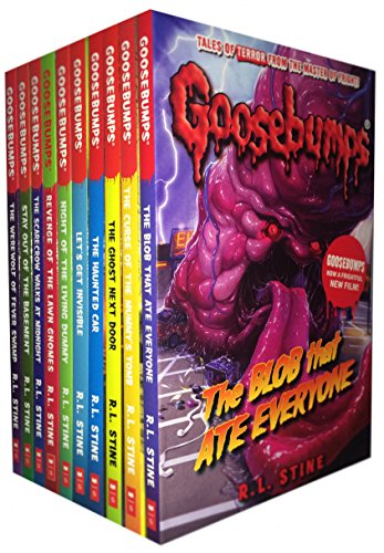R.L. Stine Goosebumps Horrorland Series Collection 10 Books Set inc Classic Covers) inc Stay out of the Basement, The Ghost Next Door, Revenge of the Lawn Gnomes, The Haunted Car, Let's Get