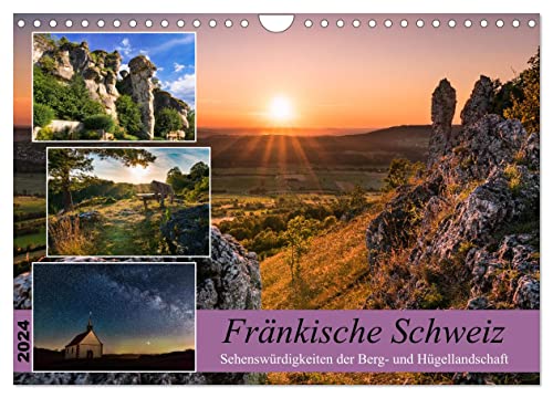 Fränkische Schweiz - Sehenswürdigkeiten der Berg- und Hügellandschaft (Wandkalender 2024 DIN A4 quer), CALVENDO Monatskalender von CALVENDO