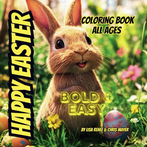 HAPPY EASTER | BOLD & EASY: COLORING FOR ALL AGES (Enlightened Palette Coloring Books) von Independently published