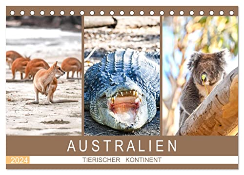 Australien, tierischer Kontinent (Tischkalender 2024 DIN A5 quer), CALVENDO Monatskalender