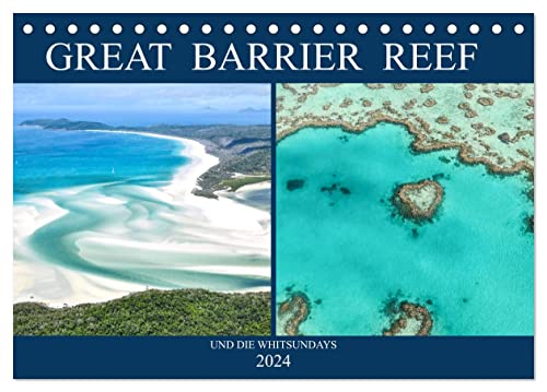 Great Barrier Reef und die Whitsundays (Tischkalender 2024 DIN A5 quer), CALVENDO Monatskalender von CALVENDO