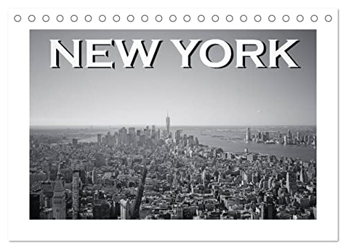 New York in schwarz weiss (Tischkalender 2024 DIN A5 quer), CALVENDO Monatskalender