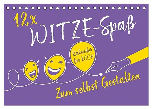 12 x WITZE-Spaß - Bastelkalender (Tischkalender 2025 DIN A5 quer), CALVENDO Monatskalender von CALVENDO