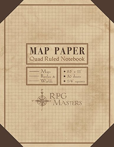 Map Paper: Quad Ruled Book for Map Making von Independently published
