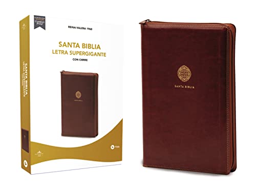 RVR60, Santa Biblia, Letra Supergigante, Leathersoft, Café, con Cierre, Comfort Print: RVR60 Santa Biblia, Leathersoft, café con cierre/ RV 1960 Holy Bible, Leathersoft, Brown with Closure