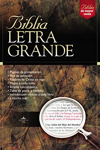 RVR60, Santa Biblia, Letra grande, Leatheflex, Negro, Palabras de Jesús en Rojo: Reina Valera 1960, Black, Leatherflex