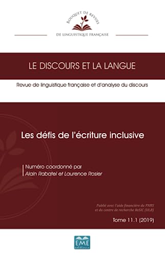 Les défis de l'écriture inclusive: 11.1 - 2019