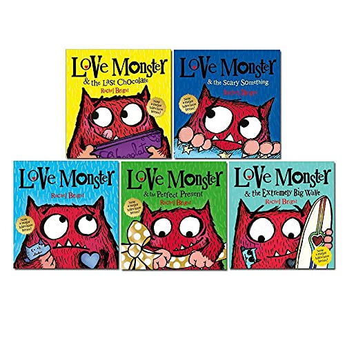 Rachel Bright Love Monster Collection 5 Books Set (Love Monster, The Last Chocolate, Scary Something, Perfect Present, Extremely Big Wave)