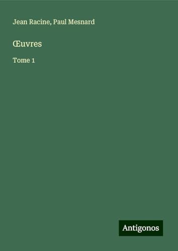 ¿uvres: Tome 1 ¿uvres: Tome 1 von Antigonos Verlag