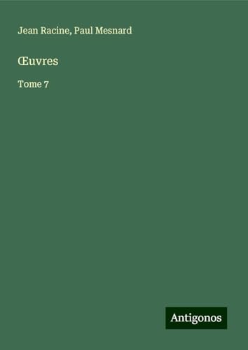 ¿uvres: Tome 7 ¿uvres: Tome 7 von Antigonos Verlag