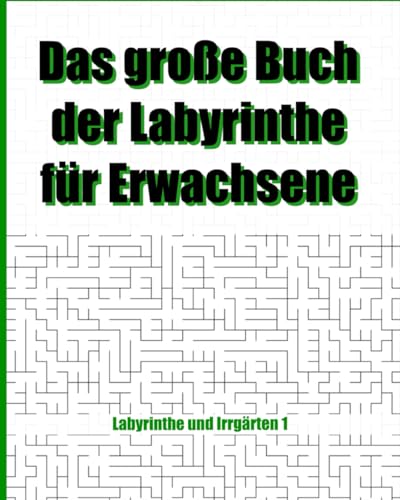 Das große Buch der Labyrinthe für Erwachsene: 200 verwirrende Labyrinthe von einfach bis wahnwitzig / Großes Format / Rätsel für Erwachsene (Labyrinthe und Irrgärten, Band 1) von Independently published