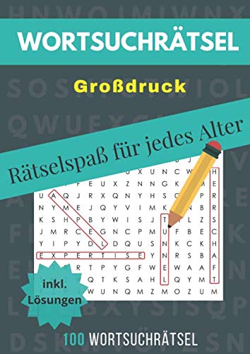 Wortsuchrätsel Großdruck: 100 Buchstabenrätsel für Erwachsene & Senioren mit kniffligen Buchstabenpuzzle A4 von Independently published
