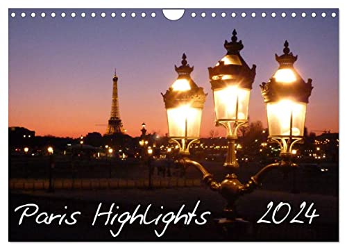 Paris Highlights Wandkalender 2024 DIN A3 quer (Wandkalender 2024 DIN A4 quer), CALVENDO Monatskalender von CALVENDO