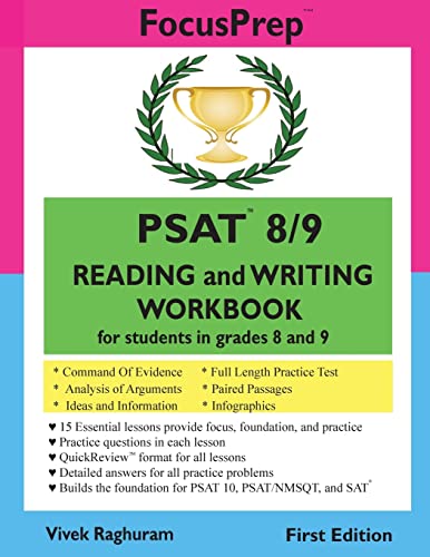 PSAT 8/9 READING and WRITING Workbook: for students in grades 8 and 9 (Focusprep)