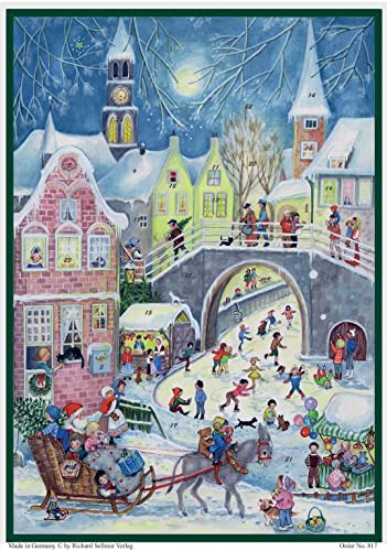 Adventskalender "Buntes Treiben an der Brücke": Papier-Adventskalender