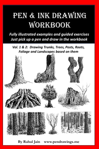 Pen and Ink Drawing Workbook vol 1-2: Pen and Ink Drawing workbooks for absolute beginners (Pen and Ink Workbooks, Band 1)