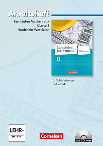 Lernstufen Mathematik - Differenzierende Ausgabe Nordrhein-Westfalen - 8. Schuljahr: Arbeitsheft mit eingelegten Lösungen und CD-ROM