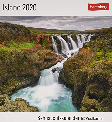 Island Postkartenkalender 2020. Wochenkalendarium. Blockkalender. Format 16 x 17,5 cm: Sehnsuchtskalender, 53 Postkarten