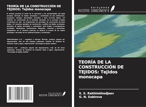 TEORÍA DE LA CONSTRUCCIÓN DE TEJIDOS: Tejidos monocapa von Ediciones Nuestro Conocimiento
