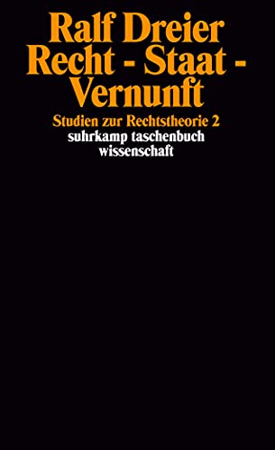 Recht - Staat - Vernunft: Studien zur Rechtstheorie 2 (suhrkamp taschenbuch wissenschaft) von Suhrkamp Verlag AG