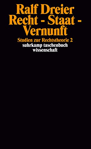 Recht - Staat - Vernunft: Studien zur Rechtstheorie 2 (suhrkamp taschenbuch wissenschaft)