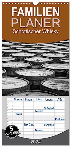 Familienplaner 2024 - Schottischer Whisky mit 5 Spalten (Wandkalender, 21 cm x 45 cm) CALVENDO