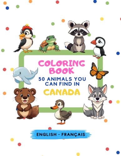 Coloring book, 50 animals you can find in Canada von Independently published