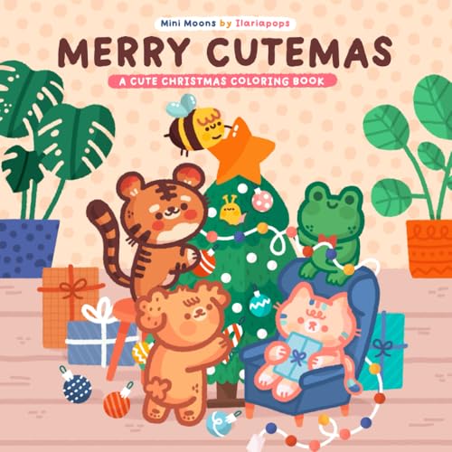 Merry Cutemas: A cute Christmas coloring book