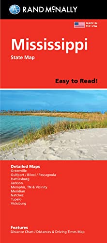 Rand McNally Easy to Read Folded Map: Mississippi State Map Rand McNally Easy to Read Folded Map: Mississippi State Map