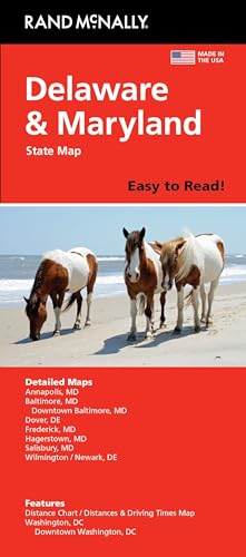 Rand McNally Easy to Read: Delaware, Maryland State Map Rand McNally Easy to Read: Delaware, Maryland State Map