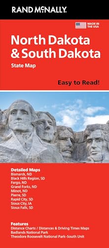 Rand McNally Easy to Read: North Dakota, South Dakota State Map Rand McNally Easy to Read: North Dakota, South Dakota State Map