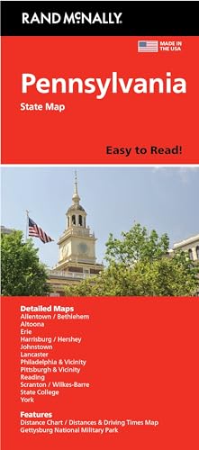 Rand McNally Easy to Read: Pennsylvania State Map Rand McNally Easy to Read: Pennsylvania State Map