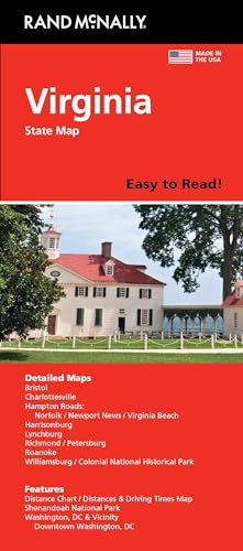 Rand McNally Easy to Read: Virginia State Map Rand McNally Easy to Read: Virginia State Map