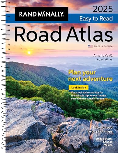 Rand McNally Road Atlas 2025: United States, Canada, Mexico Easy to Read Large Print Maps von Rand McNally